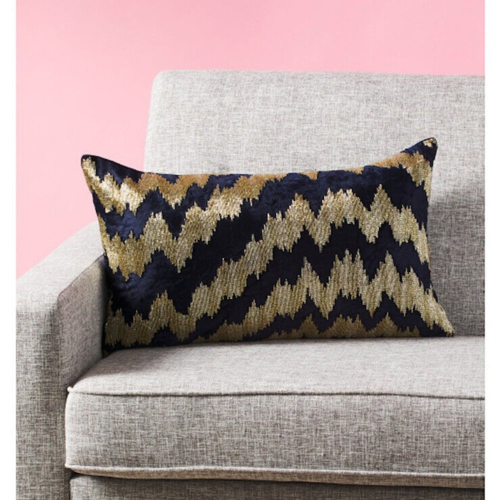 Callisto Home Velvet Beaded Luxury Decorative Pillow